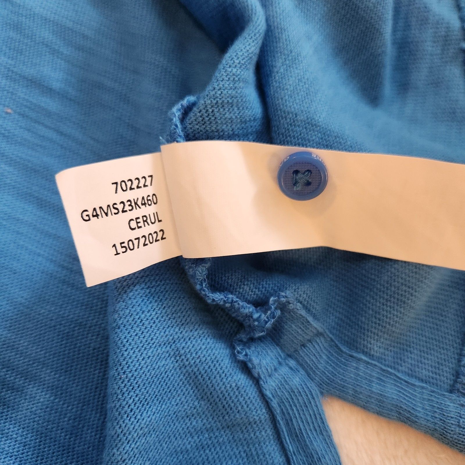 G/Fore Men’s Clubhouse Slub Cotton Golf Polo Shirt - Cerul Blue - Size Xl - Euc — image 7 of 8